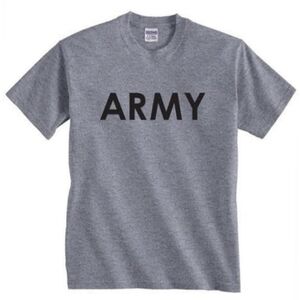 A large Military Threads gray t-shirt